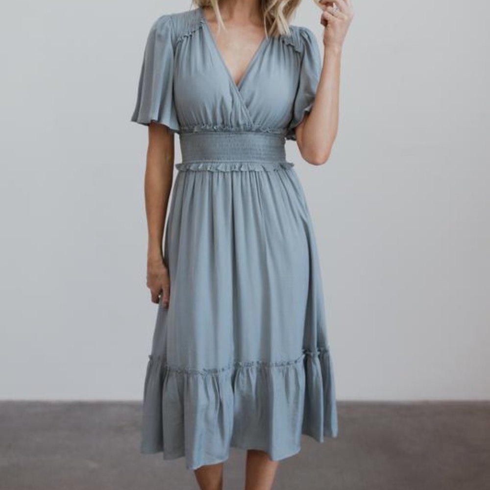 Rachel Blue Midi Dress